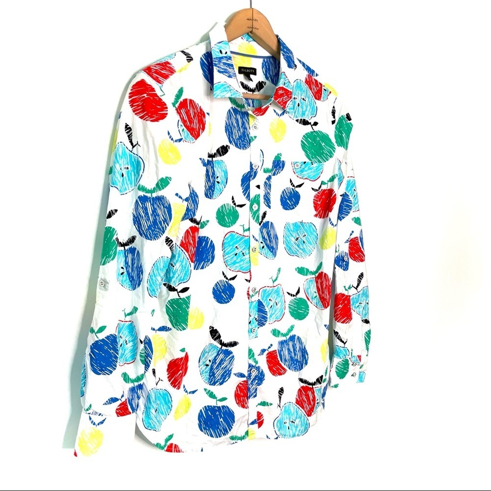 Talbots | Apple Pattern Button Down Shirt - image 2